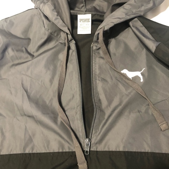 Pink BY VS 1/4 Zip Pullover Anorak Hooded Jacket - Picture 3 of 7